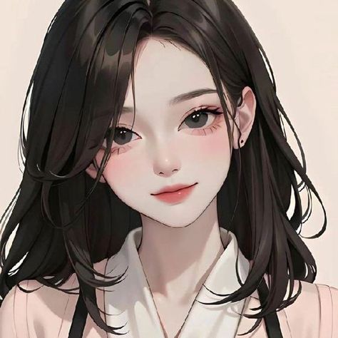 Anime Girlies, The Song, Art Girl, Black Hair, The Voice, Anime Art, Digital Art, Share It, Drawings