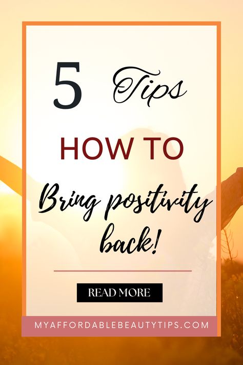 Are you finding it hard to stay positive these days? Here are 5 tips to bring your positivity back and leave behind those negative thoughts. Click the link to find out more about how to stay positive. || positivity, selfcare || happiness|| how to stay positive|| how to be positive|| tips for positivity|| tips positivity|| positivity tips how to be|| positivity thinking tips. How To Be More Positive And Happy, How To Stay Positive, Selfcare Tips, Mindset Tips, Make You Believe, Mental Health Care, Be Positive, Healthy Lifestyle Motivation, Finding Happiness