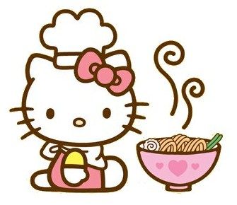 I luv noodles~ Icons Hello Kitty, Cookie Drawing, Hello Kitty Cookies, Hello Kitty Imagenes, Kitty Kisses, Images Hello Kitty, Hello Kitty Videos, Kitty Cafe, Hello Kitty Images