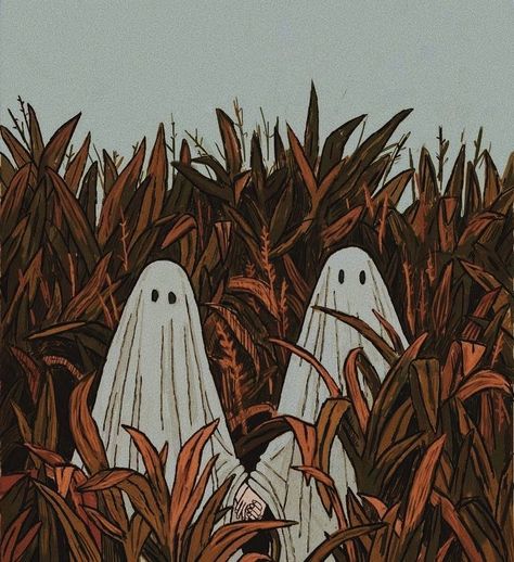 Ghost, Halloween, Plants, White, Art