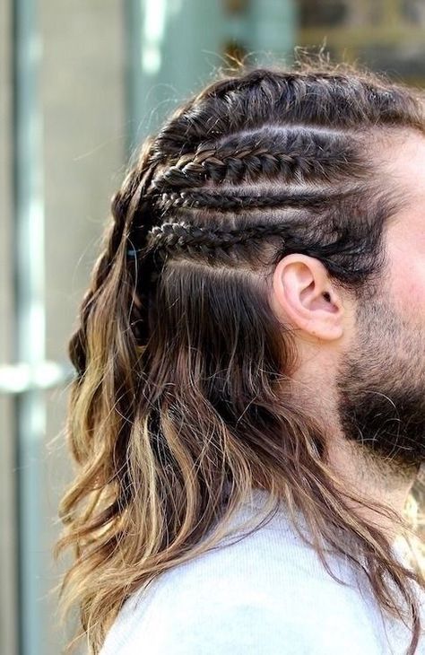 Mens Viking Hairstyles Long, Viking Man Hair, Men Viking Hair, Viking Hairstyles Men Long Hair, Male Viking Braids, Viking Braids For Men, Viking Hair Styles, Viking Hair Men, Viking Braids Men