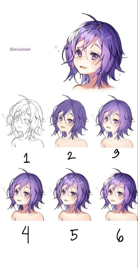 #digitalart #reference #characterdesign #procreate #artist Coloring Anime Hair, Anime Hair Tutorial Color, How To Color Anime Hair, How To Shade Anime Hair, Anime Hair Shading Tutorial, Soft Shading Tutorial, Anime Hair Coloring Tutorial, Shade Hair Tutorial, Anime Coloring Tutorial