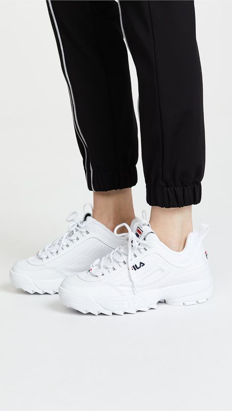 Fila Disruptor II Premium Sneakers | Shopbop Cute Shoes For School, Fila Disruptor 2, Fila Outfit, Fila Disruptor Ii, Chunky Platform Sneakers, Shoes Guide, Fila Disruptor, Camo Shoes, Shoes For School