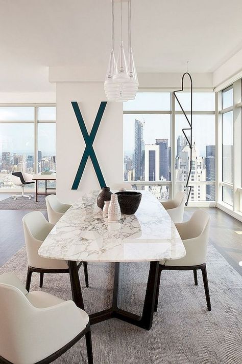 Contemporary Dining Room Design, Dining Room Design Modern, Dining Room Contemporary, Marble Dining Table, Dining Room Interiors, Contemporary Dining Room, Marble Dining, Small Homes, Interior Modern