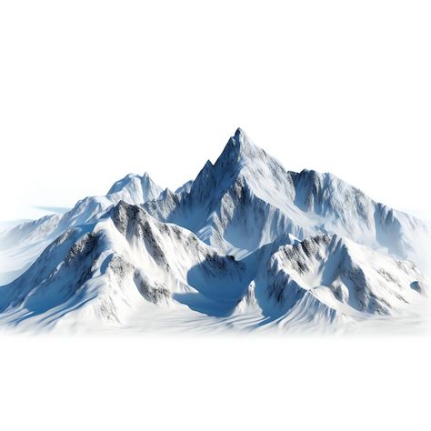 Photo snowy mountains peak on white back... | Premium Photo #Freepik #photo #everest #mount-everest #ice-mountain #snow-mountain Mountain Background For Editing, Ice Mountain Wallpaper, Snow Mountain Background, Sticker Laptop Aesthetic, Snowy Mountain Painting, Mountain With Snow, Space Gadgets, Mountain Everest, Ice Background