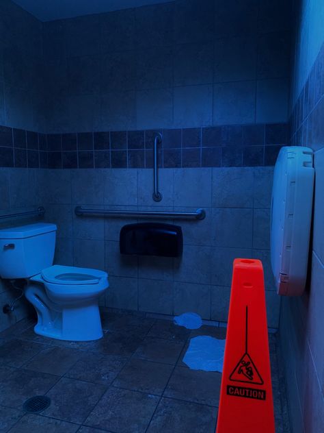 Blue light public bathroom with creepy vide and bright contrast #photography #indie #bathroom #familybathroom #goals #lifestyle #tiktok #creepy #aesthetic #aestheticwallpaper Public Bathrooms Aesthetic, School Bathroom Aesthetic Grunge, Dingy Bathroom Aesthetic, Bathroom Background Drawing, Public Restroom Aesthetic, Gas Station Bathroom Aesthetic, Bathroom At A Party Aesthetic, Creepy Bathroom Aesthetic, Bathroom Drawing Reference