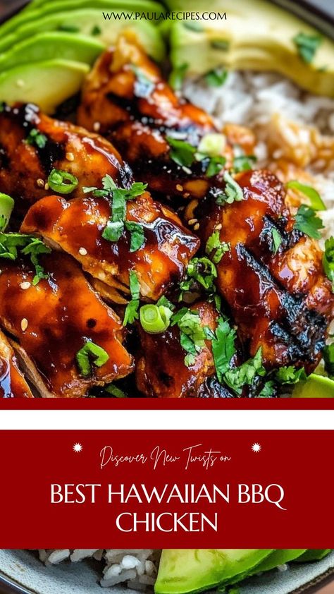 This Hawaiian BBQ Chicken is not only delicious but also visually appealing! The glistening BBQ sauce and perfectly grilled chicken make it a beautiful and tempting dish. #HawaiianBBQChicken #BeautifulFood #AppetizingMeal #SweetBBQ #ChickenPhotography #HawaiianFoodPhotography #FoodLover #DinnerInspiration #FoodieInspiration #DeliciousAndPretty 💖🍗🍍 Hawaiian Bbq Chicken, Hawaiian Bbq, Bbq Chicken Recipes, Cooking For Beginners, Dinner Inspiration, Bbq Chicken, Bbq Sauce, Beautiful Food, Chicken Thighs