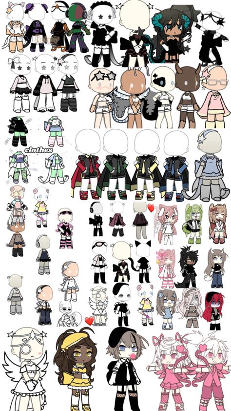 Make Oc Challenge, Gacha Life Sleep Outfits, Gachalife Girl Outfits, Gacha Base Poses Cute, Make Your Own Character, Characters Inspiration Drawing, How To Make Headbands, Club Outfit Ideas, Character Creator