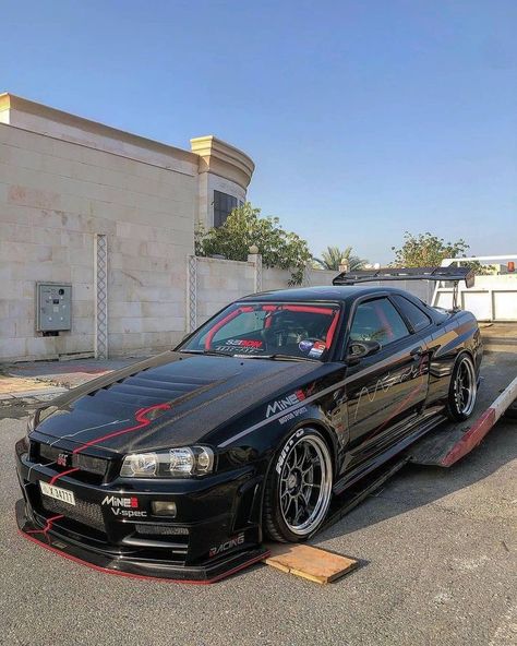 check out my page for more Nissan Gtr 34, Nissan Gtr R32, Nissan R34, Nissan Gtr R34, Gtr Car, Skyline Gtr R34, Nissan Nismo, Cars Aesthetic, R34 Gtr