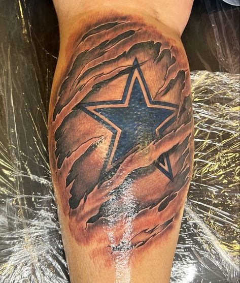 Dallas Cowboys Tattoos Men, Dallas Cowboys Tattoo, Cowboy Tattoos, How Bout Them Cowboys, Cowboys Football, Discreet Tattoos, Cover Up Tattoos, Dallas Cowboys, Polynesian Tattoo