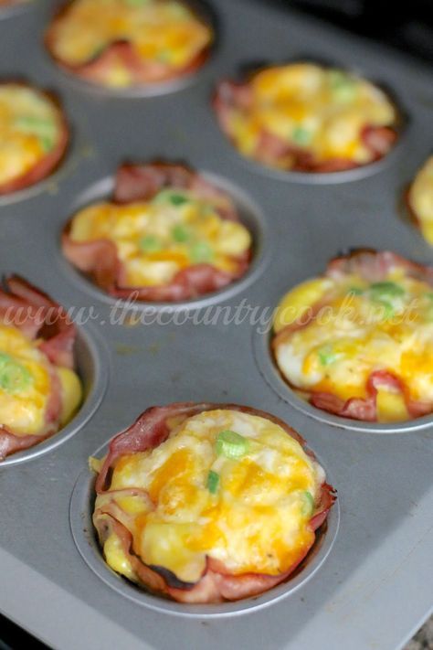 breakfast, recipe, England's Best, eggs, ham, cheese, cups, ham and egg cups, easy, simple, country, southern, cooking, Ham And Egg Cups, Ham Egg Cups, Muffins Paleo, Low Carb Granola, Egg Cups Breakfast, Vegan Muffins, Breakfast Eggs, Ham And Eggs, Country Cook