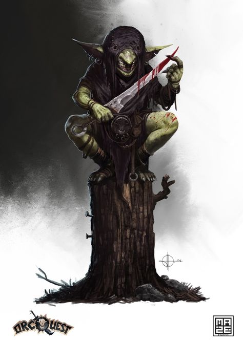 Goblin Art, Fantasy Races, Dnd Art, Dungeons And Dragons Homebrew, Fantasy Monster, Fantasy Concept Art, Warhammer Fantasy, Arte Fantasy, Fantasy Rpg