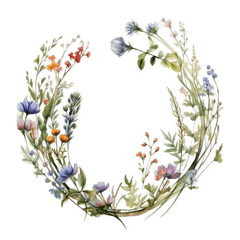 Wildflower Wreath Flower Clipart 10 High Quality JPG - Etsy UK Wildflower Crown, Crown Illustration, Watercolor Flower Wreath, Wildflower Wreath, Wreath Flower, Wildflower Bouquet, Wreath Watercolor, Flower Clipart, Graphic Design Resources