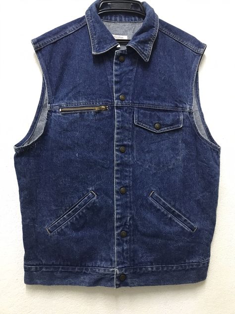 Calvin Klein Calvin Klein Sport Denim Vest Sz 8 | Grailed Calvin Klein Sport, Men's Outerwear, Calvin Klein Men, Mens Outerwear, Denim Vest, Calvin Klein, Blue Color