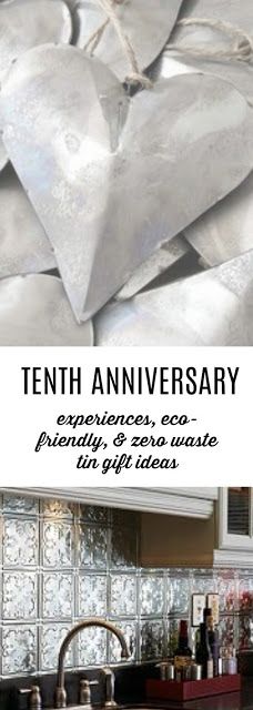 Unique and Eco-Friendly Tin Gifts for your Tenth Anniversary - Tenth Anniversary gift ideas Aluminum Anniversary Gift For Him, Diy Tin Gifts Anniversary, Tenth Wedding Anniversary Ideas, Tin Or Aluminum Gifts For Anniversary, Tin Gifts For Him, Tenth Anniversary Ideas, Tin Wedding Anniversary Gift, Tin Anniversary Gifts For Him, Tin Gift Ideas