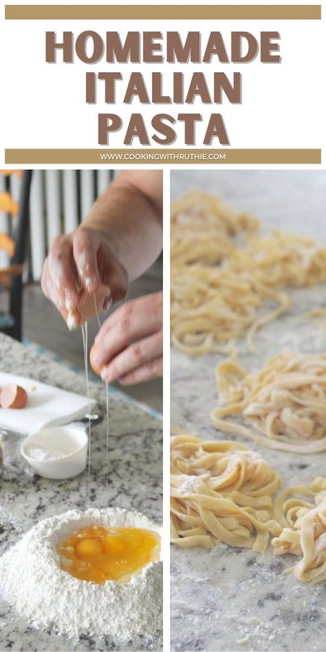 Unleash your inner pasta chef with our Homemade Italian Pasta Noodles Recipe! Learn the art of making perfect pasta from scratch with simple ingredients. Elevate your meals with the authentic taste and texture of homemade pasta. 🍝🇮🇹 #HomemadePasta #ItalianCooking #PastaLover #homemadepasta || cookingwithruthie.com Homemade Italian Noodle Recipes, Home Pasta Dough, Best Homemade Noodles Recipe, 00 Pasta Recipe, Homemade Noodle Recipes Fresh Pasta, Home Noodles Recipe, Fresh Pasta Without Machine, Pasta Dough Recipes 00 Flour, Fresh Made Pasta