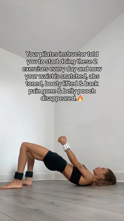 Natalie| Home Workouts for Women | I swear by these 2 exercises 🔥 ✅SAVE & do it!💅🏽 #deepcore #snatchedwaist #backpainexercises #homeworkouts #abworkout #pilates | Instagram Somatic Pilates, Pilates Instagram, Wrist Weights, Deep Core, Workouts For Women, Belly Pooch, Listen To Me, Quick Workout Routine, Pilates For Beginners