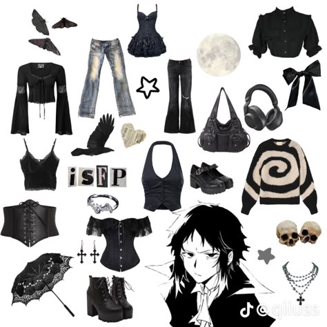 Bsd Style Clothes, Bungou Stray Dogs Outfit, Bsd Clothes, Bungo Stray Dogs Outfit Ideas, Bungou Stray Dogs Inspired Outfits, Bsd Inspired Outfit, Goth Outfit Ideas, Dark Outfits, Casual Cosplay