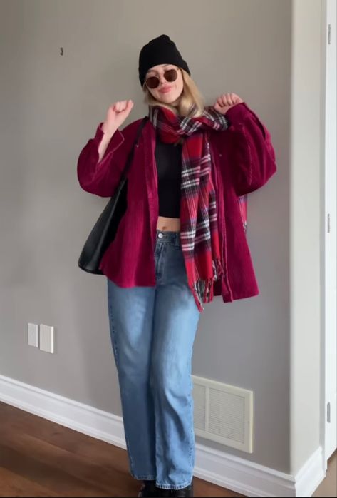 Corduroy Jacket Outfit, Red Corduroy Jacket, Travel Photoshoot, Christmas Fits, Jacket Outfit, Summer Fits, Casual Winter Outfits, Fall 2023, Fashion Fits