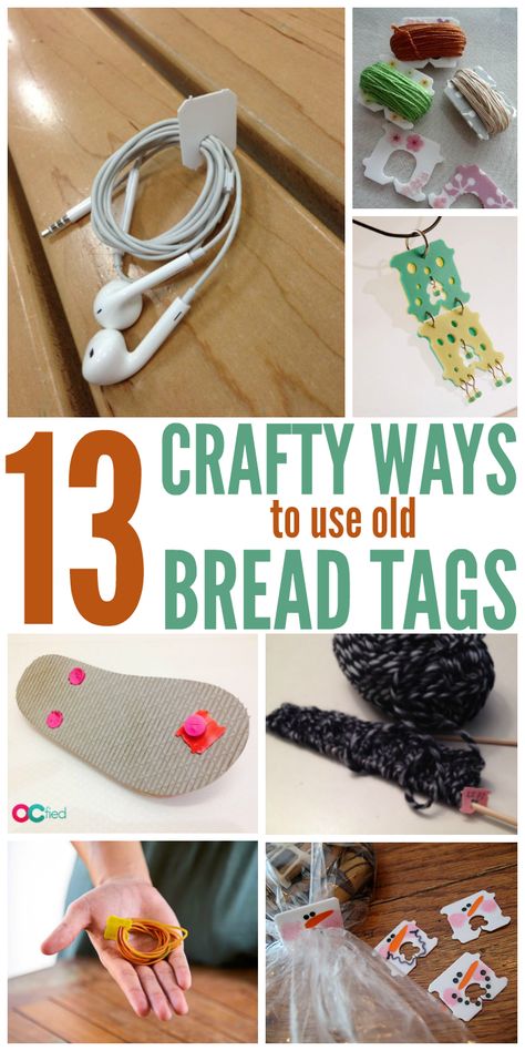 I'm always looking for new ways to use old bread tags. -One Crazy House Bread Tabs, Bread Ties, Flower Wall Hanging Decor, Room Hanging Decor, Diy Paper Wall Hanging, Bread Tags, Bread Clip, Wall Hanging Ideas, Crazy House