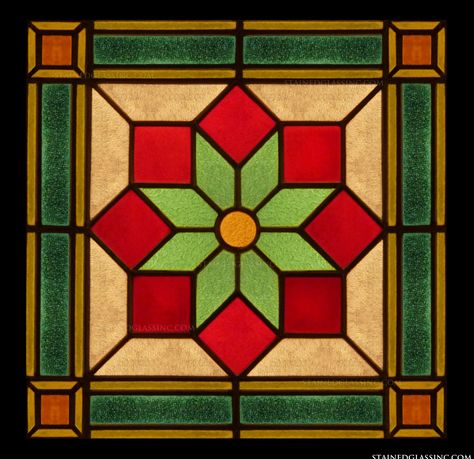 Square Stained Glass Window, Stained Glass Border, Stained Glass Quilts Ideas, Square Stained Glass Patterns, Stained Glass Patterns Beginner, Stained Glass Square, Stained Mirror, Repeating Pattern Design, Flower Stained Glass