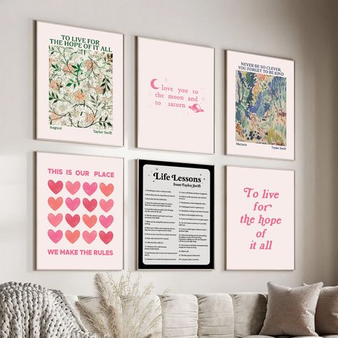 Taylor Swift Decorations, Taylor Swift Decor, Taylor Swift Prints, Taylor Swift Posters, Lyric Poster, Lyric Prints, Minimal Decor, Taylor Swift Lyrics, Wall Gallery