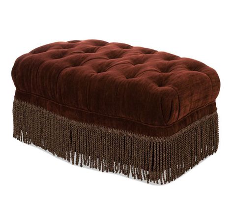 Imperial Court 79877-EGPLT-00 Tufted Chair Ottoman | Michael Amini Round Tufted Ottoman, French Style Chairs, Rectangular Ottoman, Transforming Furniture, Tufted Chair, Eclectic Modern, Chair Ottoman, Tufted Ottoman, Upholstered Chair