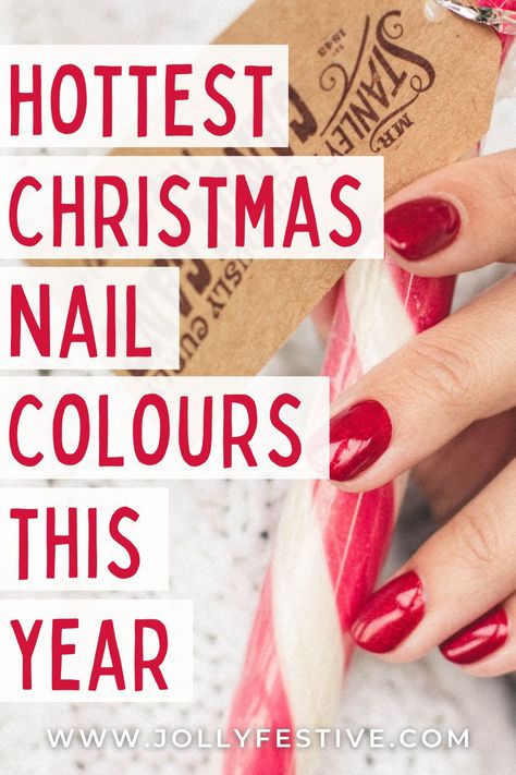 Get ready to spruce up your nails for the festive season! 🎅💅 Discover the best Christmas nail colours that are trending right now. Whether you fancy glitzy gold or shimmery silver, we've got your festive nails sorted! 😍 Colourful Christmas Nails, Christmas Colour Nails, Christmas Nail Colours, Christmas Season Nails, Holiday Nail Colors, Holiday Nail Polish, Christmas Nail Colors, Different Nail Shapes, Color For Nails