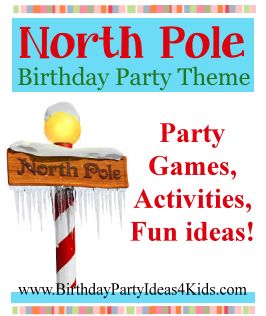 North Pole Birthday Party Ideas Fun ideas for a North Pole themed birthday party for kids, tweens and teens!  Fun party games like Elf Fishing, Toy Workshop Sweep, Iceberg Scurry and more!  https://www.birthdaypartyideas4kids.com/north-pole-party.html Elf Fishing, Elf Birthday, Winter Party Games, December Preschool, Merry Birthday, North Pole Party, Elf Party, Work Potluck, Christmas Gift For Your Boyfriend