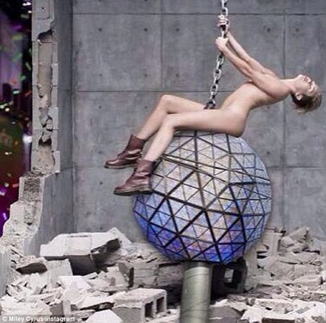 CULT CLASSIC? - OR.... - Bootsy Miley: The singer swung on a wrecking ball completely naked except for a pair of boots in this picture posted on her Instagram on Dec... Miley Cyrus Wrecking Ball, Celebrity Instagram, Wrecking Ball, Miley Cyrus, Instagram Pictures, All Time, Instagram Photos, Instagram