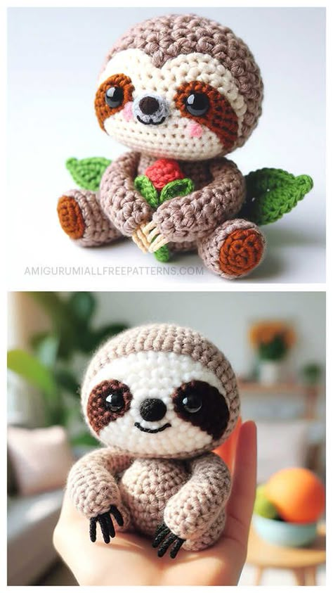 Crochet Finger Sloth, Crochet Sloth Keychain Pattern Free, Knitted Sloth Free Pattern, Small Sloth Crochet Pattern Free, Sloth Free Crochet Pattern, Sloth Planter Crochet Pattern, Sloth Crochet Pattern Free Amigurumi, Amigurumi Sloth Free Pattern, Sloth Amigurumi Pattern Free