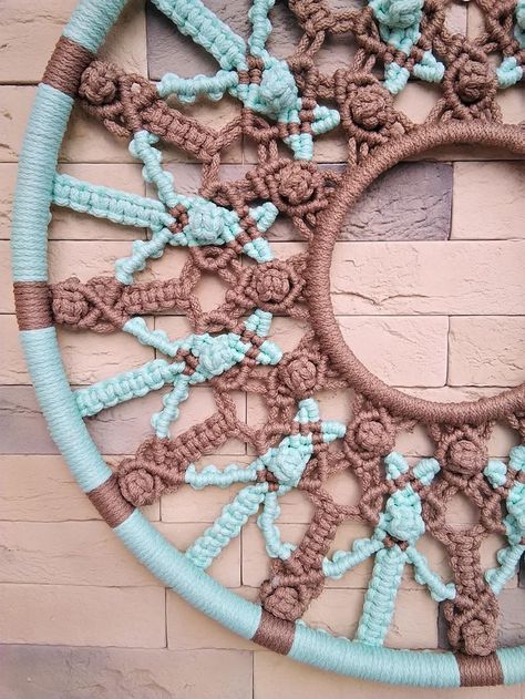 Macrame mandala weave round wall hanging macrame wall | Etsy Mandala Calendar, Round Wall Hanging, Circle Mandala, Macrame Inspiration, Coffee Colors, Macrame Mandala, Wall Hanging Macrame, Hanging Macrame, Modern Macrame