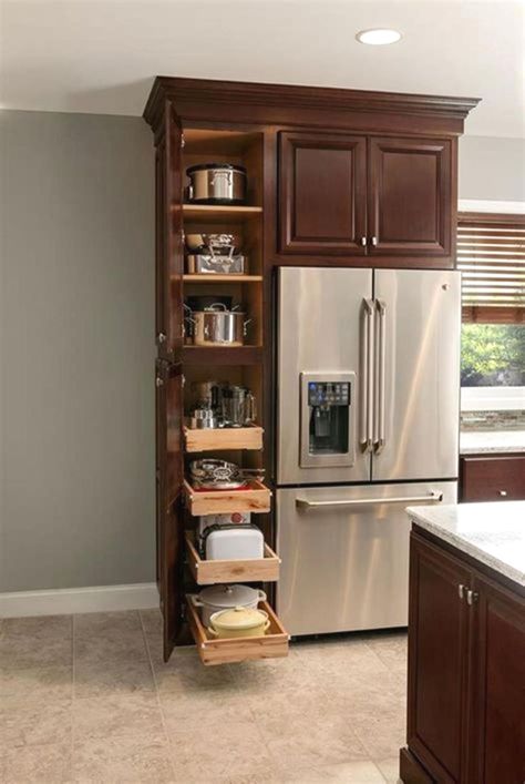 Kitchen Design Diy, Kabinet Dapur, Kitchen Organization Diy, Diy Kitchen Remodel, Classic Kitchen, Kitchen Cabinet Organization, Diy Kitchen Cabinets, Cabinets Organization, Decor Minimalist