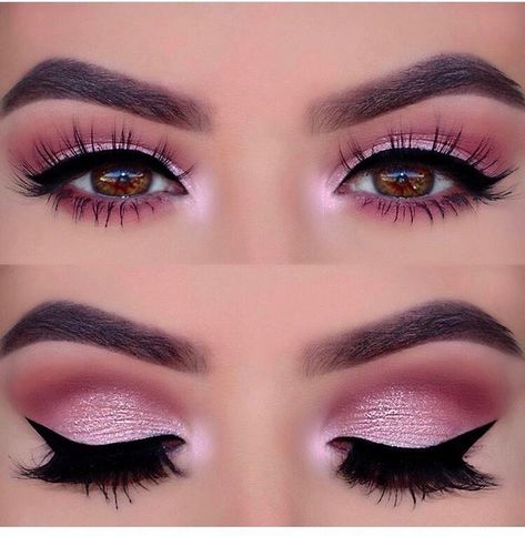 Hot pink eye makeup | www.beautysk.com/best-eye-makeup-and-e… | Flickr Smoky Eye Makeup Tutorial, Pageant Makeup, Pink Smokey Eye, Trendy Eyeshadow, Valentines Wedding, Simple Eyeshadow, Pink Eye Makeup, Eyeshadow For Brown Eyes, Eye Makeup Pictures