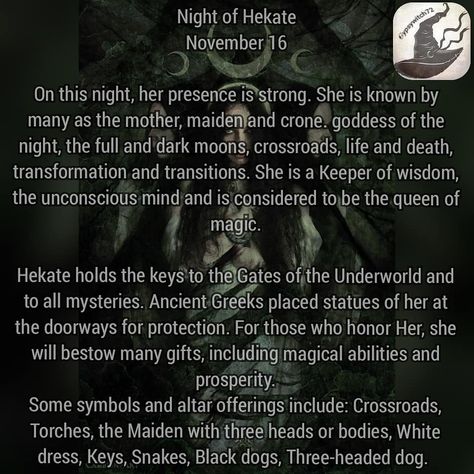 Hekate Shadow Work, Night Of Hekate, Crystals For Hekate, Hekates Night, Magick Altar, Goddess Hekate, Earth Witch, Goddess Hecate, Hecate Goddess