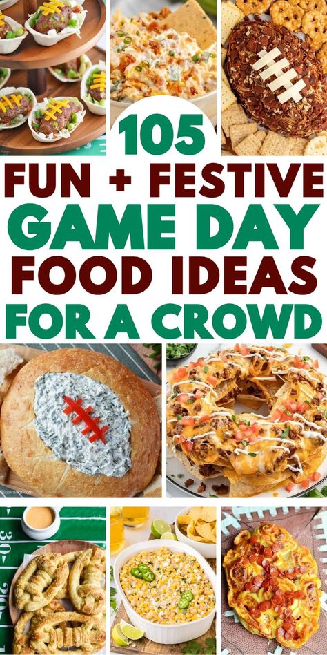 The best game day food ideas for football season, including appetizers, snacks, crockpot dips, and dinners. Nfl Game Day Food, Food For Football Players, Gameday Recipes Football Season, Smoker Food Ideas, Food For Football Party, Football Sunday Food Appetizers, Football Food Ideas Dinners, Football Game Food Ideas, Football Appetizers Easy Finger Foods