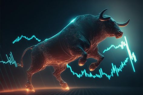 Stock market bull market trading graph f... | Premium Photo #Freepik #photo #forex #trade #investment #trading-graph Trading Graph, Bull Images, Bulls Wallpaper, New Live Wallpaper, Bull Market, Youtube Banner Backgrounds, Candlestick Patterns, Bull Run, Trading Charts