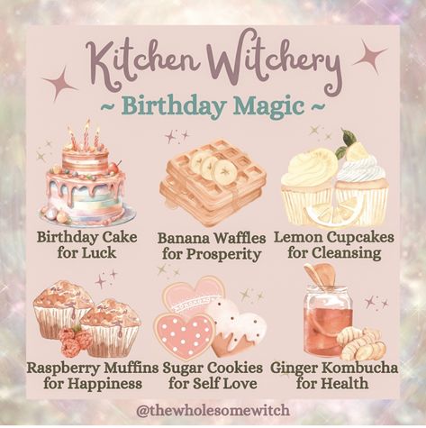 Wholesome Witch, Cottagecore Recipes, Birthday Magic, Kitchen Witch Recipes, Witchy Kitchen, Banana Waffles, Magic Birthday, Raspberry Muffins, Magia Das Ervas