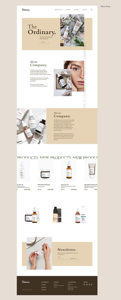 Skincare Products Online Store Web-Design on Behance Skincare Catalog Design Layout, Skin Care Catalog Design, Skincare Website Design Layout, Online Catalog Design, Email Graphic Design Layout, Skincare Layout Design, Skincare Catalog Design, Skin Care Website Design Inspiration, Skincare Web Design