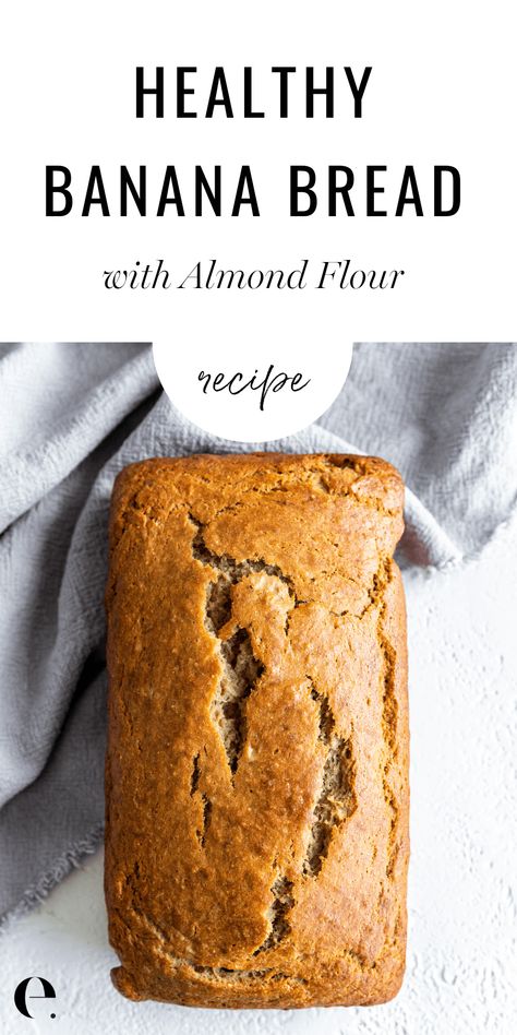 Banana Bread Recipe Gf, Almond Flour Banana Bread Recipe, Banana Bread With Almond Flour, Bread With Almond Flour, Banana Bread Almond Flour, Almond Flour Banana Bread, Almond Flour Banana, Almond Flour Bread, Flours Banana Bread