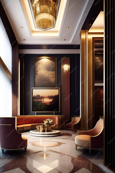 Waiting area in the luxury hotel lobby | Premium AI-generated image Lobby Waiting Area, Luxury Hotel Lobby, Luxury Hotels Lobby, Lobby Seating, Waiting Area, Home Entrance, Home Entrance Decor, Entrance Decor, Hotel Lobby