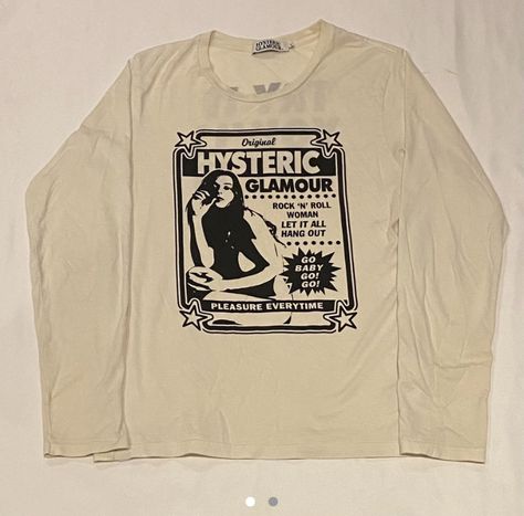 hysteric glamour shirt Hysteric Glamour Aesthetic, Vintage Hysteric Glamour, Hysteric Glamour Shirt, Hysteric Glamour Outfit, Hysteric Glamour 90s, Hysteric Glamour, Selling Clothes, Dream Clothes, Long Sleeve Sweatshirts