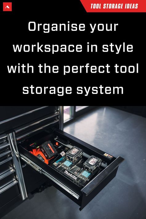 For every tradie, mechanic, or DIYer, there comes a time when your tool collection outgrows that messy space at the end of the workbench. Immediately, the question becomes, where do you put them? There’s no denying that being organised makes lots of tasks easier. Without a well-organised tool chest or tool trolley, you’ll spend more time looking and less time completing. Tool Chest Organization Ideas, Organize Tool Box Drawers, Power Tool Storage Drawer, Organizing Tool Box Drawers, Long Handled Tool Storage, Tool Chest Organization, Tool Trolley, Tool Box Organazation, Garage Organisation