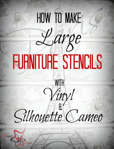 How to make large furniture stencils with your Silhouette CAMEO Silhouette Cameo 2, Furniture Stencils, Inkscape Tutorials, Silhouette Cameo Crafts, Silhouette Curio, Silhouette Cameo Tutorials, Silhouette School, Silhouette Diy, Silhouette Tutorials