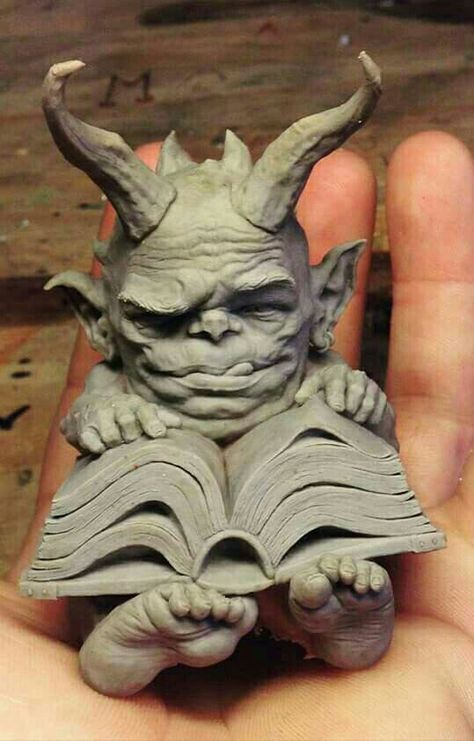 Super Sculpey Sculpture, Gothic Gargoyles, Clay Monsters, Super Sculpey, Heroic Fantasy, Sculpey Clay, Sculptures Céramiques, Sculpting Clay, Sculpture Clay