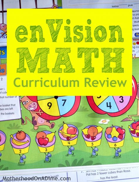 Hands-On, Active Math: enVisionMath Homeschool Curriculum Review C4l Curriculum Unit 1, Envisions Math Kindergarten, Math Books For Elementary, Homeschool Math Curriculum, Envision Math, Math 2, Preschool Classroom Decor, Math Printables, Homeschool Help