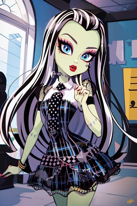 Frankie Stein Fanart, Monster High Cartoon, Monster High Frankie, Swag Wallpaper, Arte Monster High, Monster High Pictures, Disney Princess Artwork, Frankie Stein, Moster High