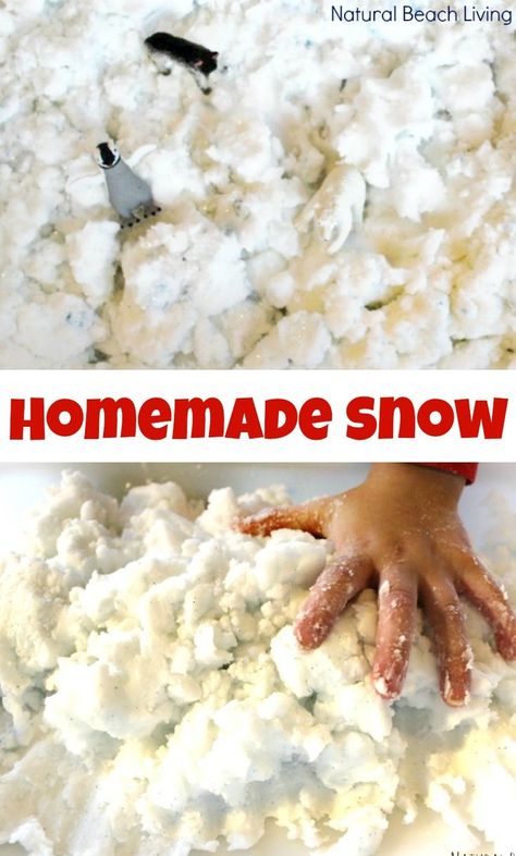 Winter Activities For Adults, Dough Sensory Play, Easy Fluffy Slime Recipe, Winter Animals Preschool, Winter Sensory Play, Snow Dough, Winter Activities For Toddlers, Homemade Snow, Winter Sensory