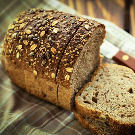 Times Food Artesian Bread, Multigrain Bread Recipe, Bread Recipe Video, Multigrain Bread, Different Types Of Bread, 100 Calorie, Healthy Bread, Vegan Bread, Types Of Bread