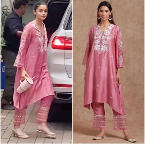 Alia Bhatt In Kurti, Alia Bhatt Salwar, Simple Indian Outfits, Enjoy Aesthetic, Kurti Aesthetic, Affan Waheed, January Wedding, Outfits Woman, Casual Indian Fashion